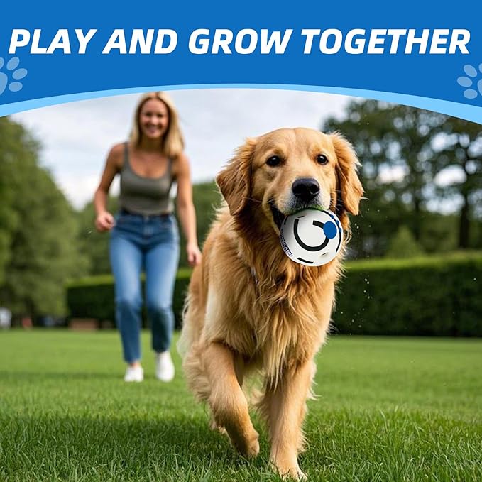 Glow in The Dark Dog Toys Ball, Interactive Dog Ball, Shaking with Gibbering Sound, XL, 5.51 in (14 cm)