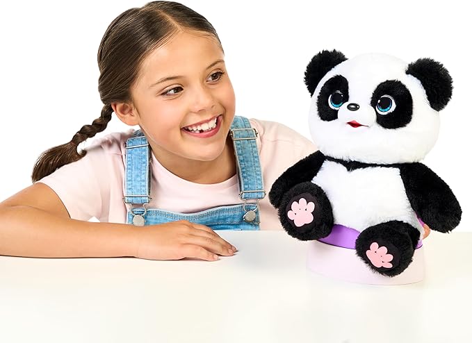 Little Live Pets My Baby Talking Panda ChuChu, Cuddly Panda Toy Plush with 50+ Sounds, Potty Dance, Kick, Feed, Kids Interactive Animal Toys Ages 4+