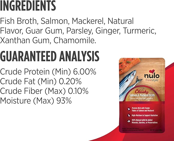 Nulo Freestyle Cat & Kitten Wet Food Broth - Premium All Natural Grain-Free Topper With No Added Minerals or Preservatives and High Animal-Based Protein