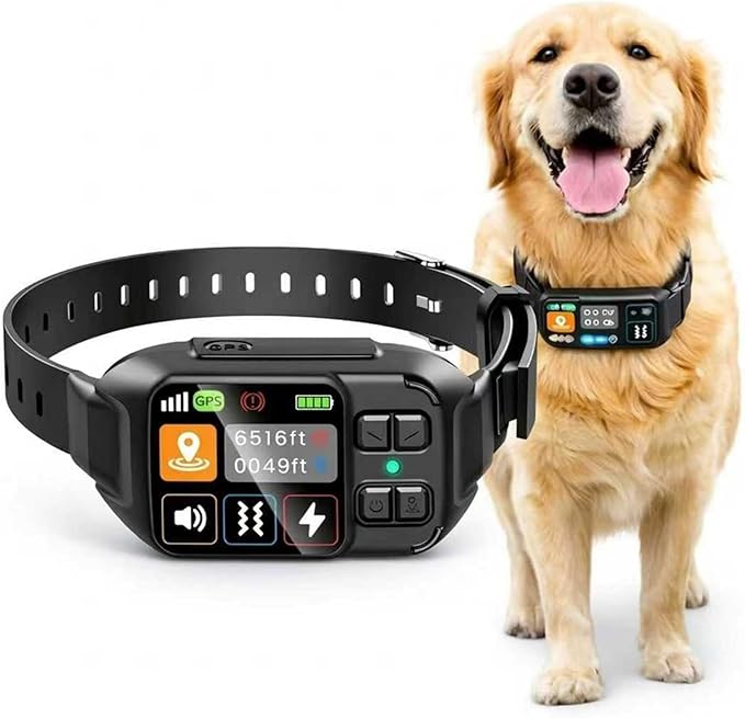GPS Wireless Dog Fence System,Invisible Fence for Dogs with GPS Collar,Wireless Electric Dog Fence for Large & Small Dogs– Adjustable Boundary Collar,Waterproof & Rechargeable,Large Yard & Outdoor Use