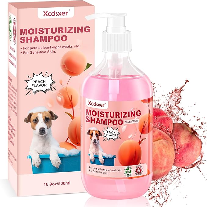 Pet Shampoo Soothe Sensitive Skin, Grooming Shampoo for Dogs and Cats, Pet Friendly Formula Deodorizing Dog Shampoo- Pet Supplies by Xcdsxer (17 Oz)