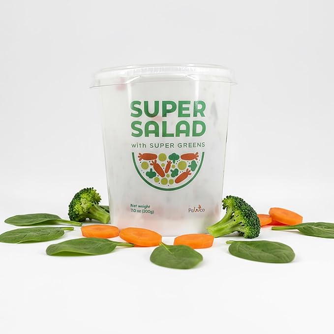 Pawco SuperSalad for Dogs – Supports Hydration, Digestion & Overall Health – Veggie-Packed Meal Topper with Whole Vegetables, Flaxseed, Omega-3 & Postbiotics – Pack of 6 x 7oz