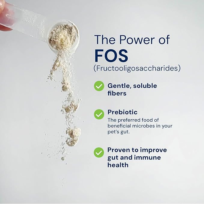 AnimalBiome Pet Probiotics - S. boulardii + FOS Probiotic and Prebiotic Powder for Dogs and Cats 60g