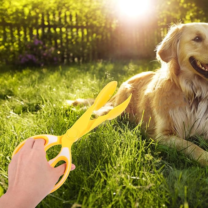 IMIKEYA Heavy Duty Dog Poop Picker and Long Handle Pooper Scooper Portable Pet Waste Catcher with Clamp Tool for Outdoor Dog Supplies