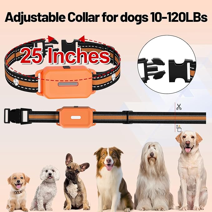 Shock Collar with Remote Control for Dogs, 4400FT, IP67 Waterproof Collar with Beep, Vibration, Safe Shock, Flashlight, Shock Collar for 3 Dogs E-Collars for All Breed (10-120Lbs)
