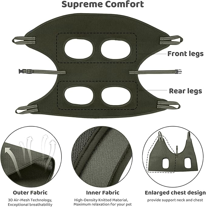 FEEGO Pet Grooming Hammock for Small Dogs & Cats, Dog Grooming Hammock, Pet Grooming Sling, Dog Grooming Harness, Pet Nail Clip Bag for Grooming, Cat Grooming Sling for Trimming Nail and Ear/Eye Care