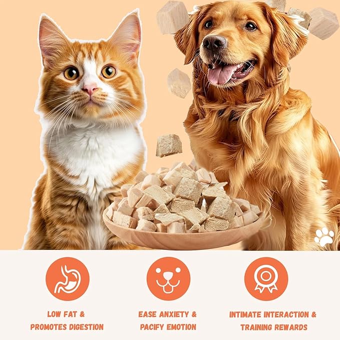Balanced Mix Freeze-Dried Dog & Cat Treats Food Topper (2.0 oz, Chicken and Duck Mix)