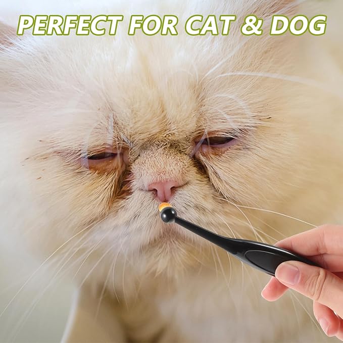 Dog Cat Eye Powder Brush, 4 Pack Tear Stain Remover Brushes Washable Fiber Dog Eye Grooming Soft Bristles Dog Eye Cleaning Brush Pets Grooming Comb for Small Pet Cat Dogs Removing Crust Mucus