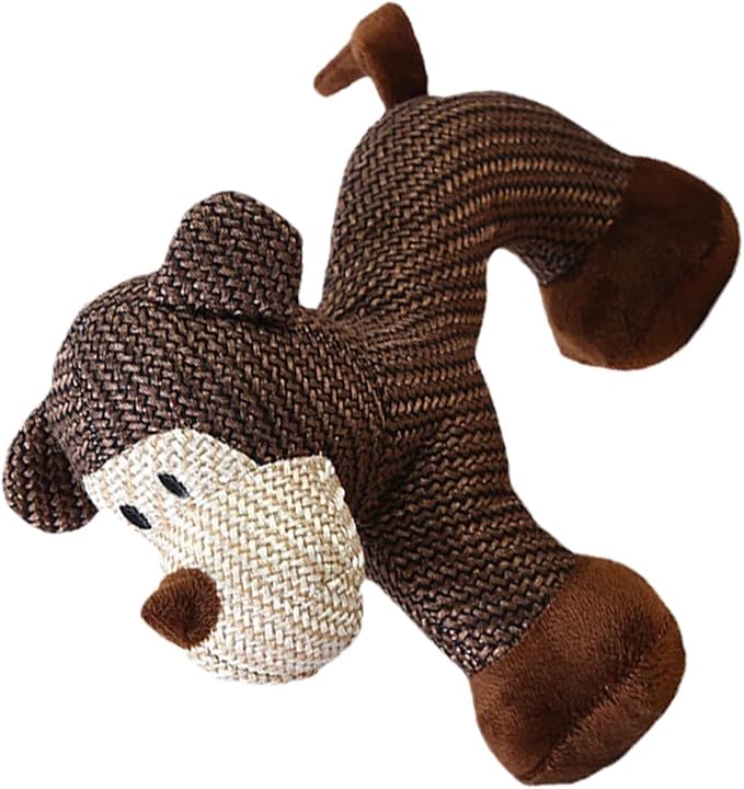 Stuffed Dog Toys - Plush Squeaker, 1 Piece Textile Creature for Canine Engagement, Soft Fabric Doll with Internal Sounder, Pet Supply, Interactive Plaything for Pups, Felines and Animals