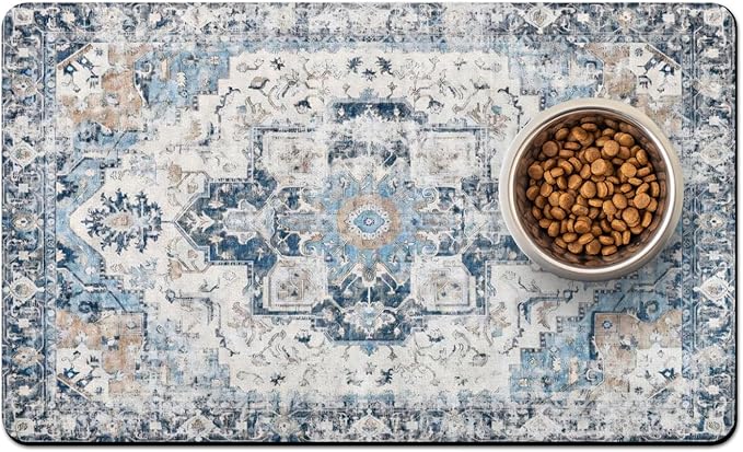 Dog Food Mats for Floors Absorbent, Non-Slip Quick Dry Dog Mat for Food and Water, Cat Pet Food Mat Pet Supplies