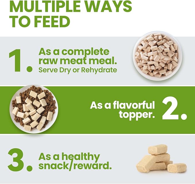 OPET Freeze Dried Raw Cat Food, Chicken & Salmon Oil Recipe, Complete & Balanced Meal or Topper, Healthy, Grain Free, High Protein Raw Cat Freeze Dried Treats (10 oz, Chicken)