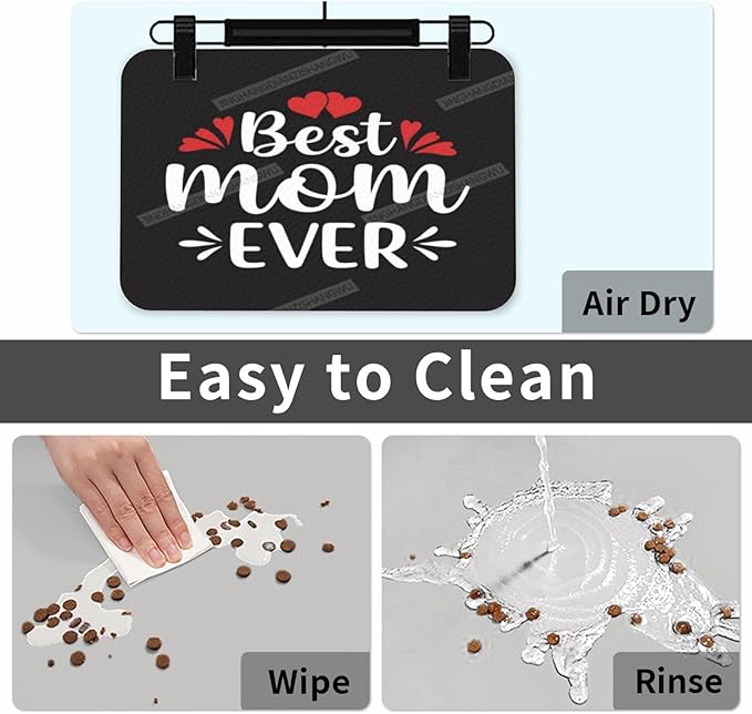 Pet Feeding Mat Absorbent Dog Mat for Food and Water Bowl Dog Accessories Happy Mother's Day Floral Gift for Mom Bp Pet Supplies Dogs Quick Dry Cat Water Dispenser Mats 18X12In