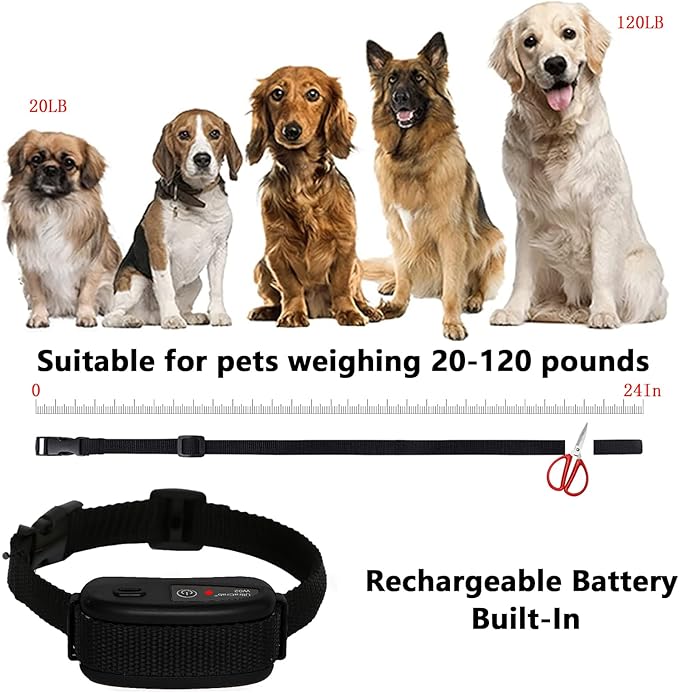 Indoor Pet Barrier for Dogs, Wireless Indoor Electric Fence, Pet Gate, Keeps Areas Off Limits, Dog Fence Waterproof/Rechargeable Training Collar (2 Dogs System)