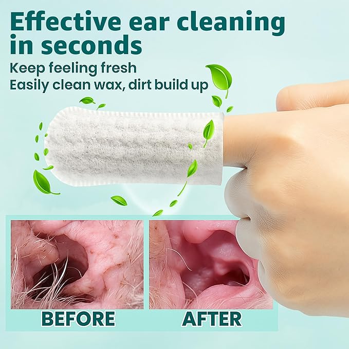 CTWPets Dog & Cat Ear Cleaning Wipes, Green Tea Scent, 50 Count