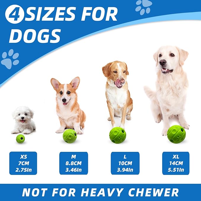 Dog Toys Ball, Interactive Dog Ball, No Paint, Gibbering Sound with Surface Concave Lines, L, 3.94 in (10 cm)