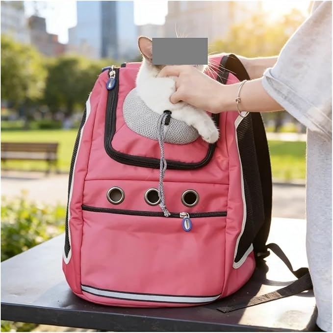 Pet Bag，Compatible for Backpack Portable Travel Breathable Outdoor Carrying Supplies(Gray)
