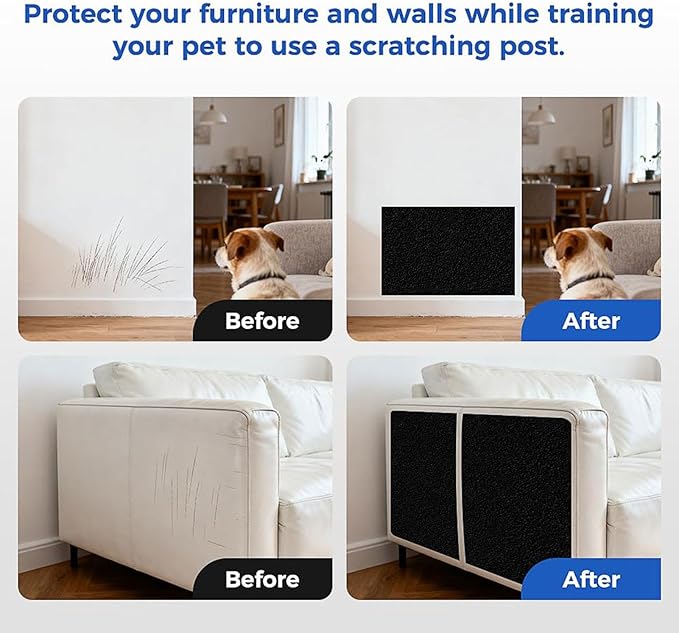 Scratch Pad for Dogs, Funny Cuttable Adhesive, Dog Nail Scratch Board Pet Supplies, for Puppy Small Medium Large Breed Play Stimulation, Boredom, Home