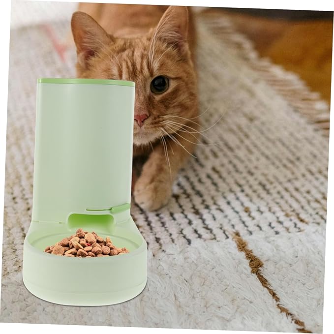 MERRYHAPY Cat Feeder Auto Feeder Kitten Bowl Dry Food Feeding Station Outdoor Cat Station Pet Food Dispenser Non-Slip