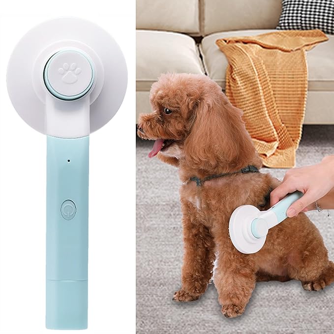 Cat Brush for Shedding,Automatic Rechargeable Massage Comb,Long Hair Dog Brush Massage Comb - for Long Short Hair Undercoat Removal Cleaning Bathing Dematting Indoor Home
