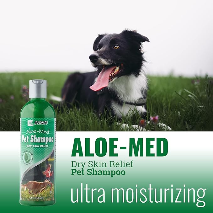 Kenic Aloe-Med Moisture Rich Conditioning Pet Shampoo – Restorative Aloe Blend for Hydration & Shine, Soap & Paraben-Free, Made in USA