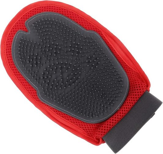 Double Sided Pet Grooming Glove with Breathable Mesh for Gentle Deshedding and Efficient Massaging Comfortable Padding to Prevent Sweating Suitable for Bathing and Hair Care