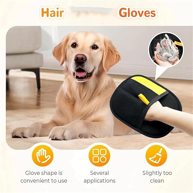 Pet Grooming Glove, Pet Hair Remover Electrostatic Gloves, Reusable Double Sided Electrostatic Pet Hair Remover, for Cats & Dogs (1pcs)