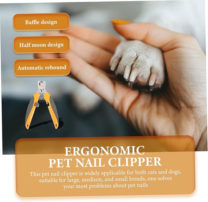 SUPVOX Portable Pet Nail Clipper for Cats Dogs Sturdy Non- Design Easy to Use for Breeds for Home Grooming and