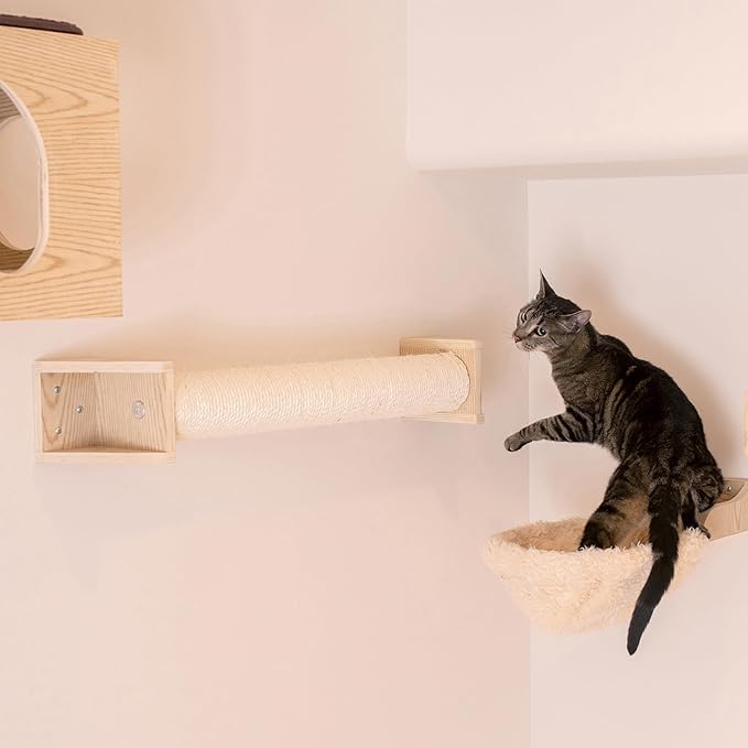 Armarkat Cat Wall Climber Series: Scratching Post W1907D, Natural Beige Medium