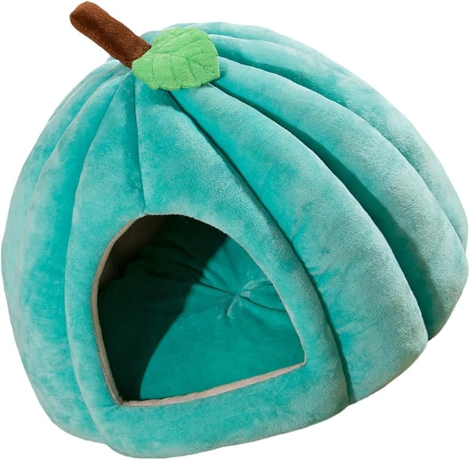 Peiiwdc Detachable Pet Bed Kitten Puppy Dog Cave Cartoon Pumpkin Pet Detachable Cushion Nest Supplies Cave Washable