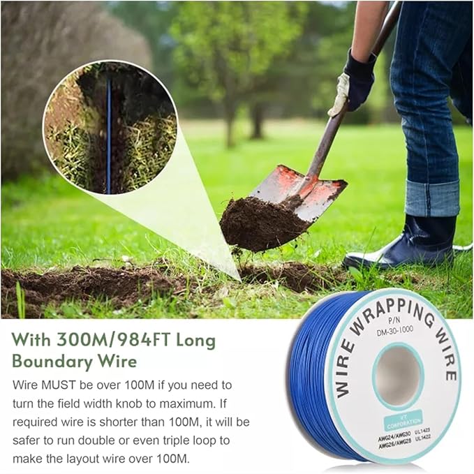 For2dogs, Underground Electric Dogs Fence, Correction Dogs Training Containment System, w/ 984 Ft Wire & Waterproof and Battery-Operated Training Collar, Covers up to 1.2 Acre, for All Dogs
