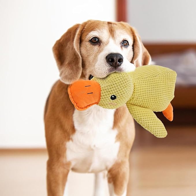 Mellow Dog Calming Duck, 2025 New Yellow Duck Dog Toy, The Mellow Ducks Calming Pillow, Dogs Ducks Toy with Quacking Sound for Indoor Dogs (Yellow)