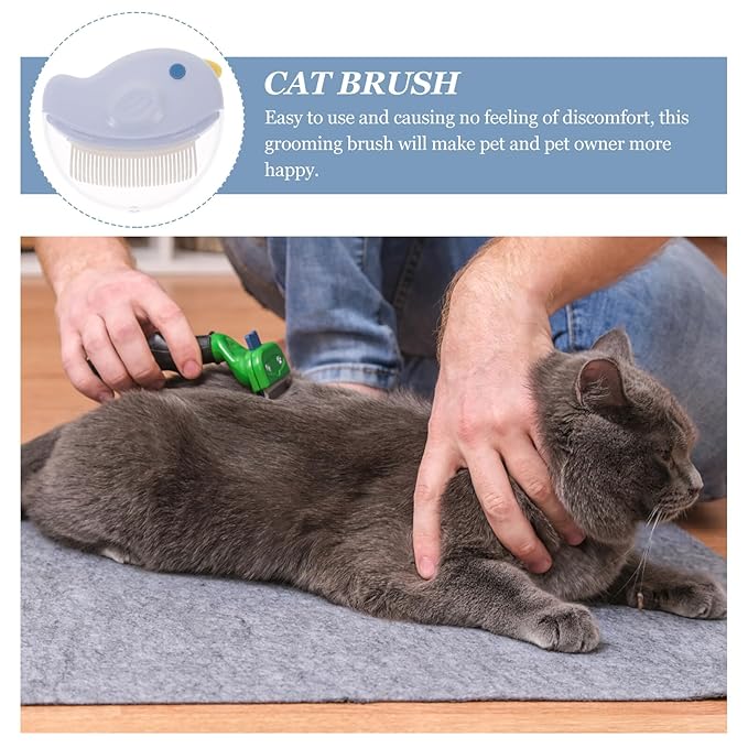 TOYANDONA 2pcs Dematting Comb for Cats and Dogs, Reusable Pet Grooming Brush with Blue Handle, Indoor Hair Remover Suitable for Matted Fur Cleaning and Shedding Control