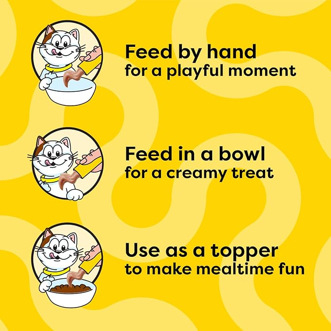 Temptations Puree Kitten Cat Treats Lickable, Chicken & Dairy Flavor, 4 Pouches (Pack of 11)