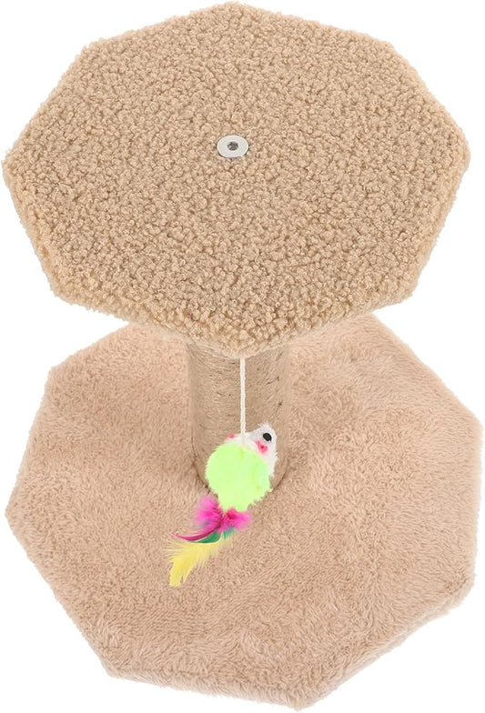 Beaupretty Reusable Cat Scratching Post Vertical Wear-Resistant Sisal Pole for Indoor Cats Small Size Kitten Scratcher with Sturdy Rope Pet Climbing and Scratching
