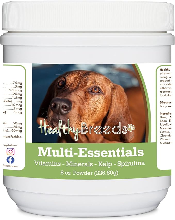Healthy Breeds Redbone Coonhound Multi-Essentials Powder for Dogs - an Ideal Supplement of Vitamins, Minerals & Antioxidants for Your Dog - 8 oz