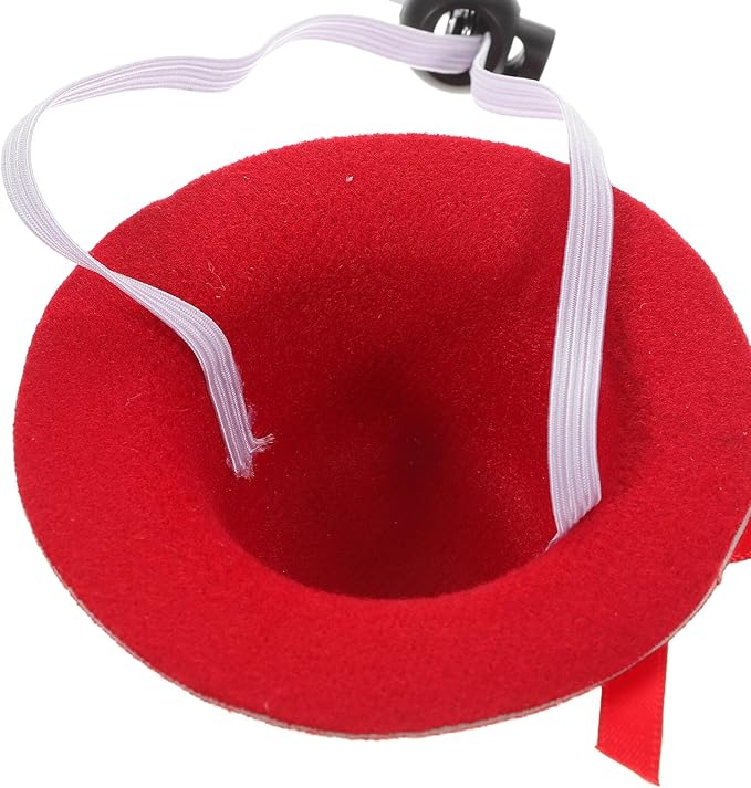 2pcs Pet Dog Costume Set with Red Party Hat and Red-Green Knit Scarf 30cm Xmas Party Supplies Pet Apparel Accessories for Dogs