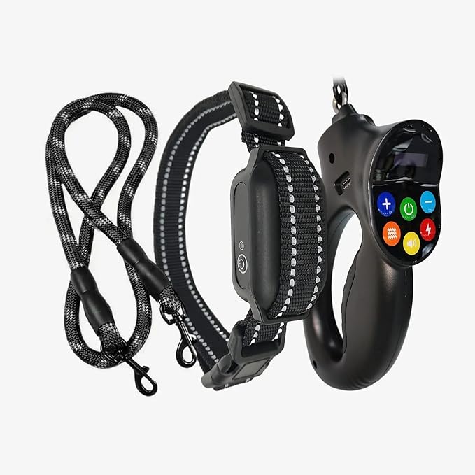 Generic Dog Training Collar, Dog Leash Anti-Pulling Anti-Tugging, E- Collar Kit for Large and Small Dogs, Dog Shock Collar with Manual and Auto Function Options Rechargable, Black