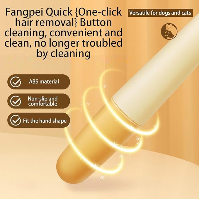 Dog Hair Brush - Self-Cleaning Non-Slip Grooming Supplies | Undercoat Dog Brush for Shedding | for Long Short Puppy Kitten Pet Undercoat Indoor Home Travel Bath Massage