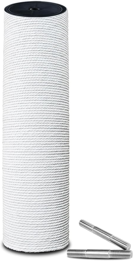 PVC Scratching Post Cotton Rope Columns for Floot to Ceiling Cat Trees, Length 42cm 16.5in