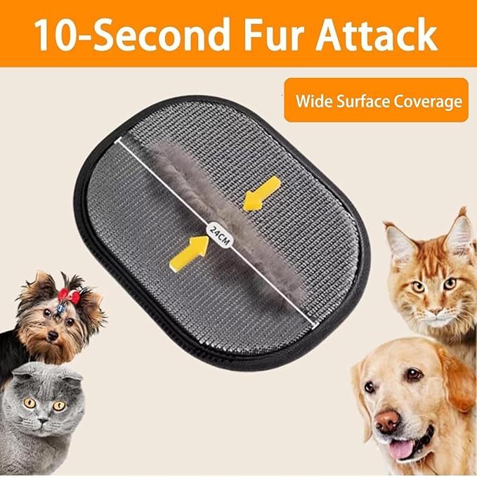 Pet Hair Removal Glove for Cats & Dogs, 2025 New Upgrade Pet Hair Remover Electrostatic Gloves, Cat Grooming Gloves for Hair Removal, Reusable Pet Hair Remover Glove (2 PCS)