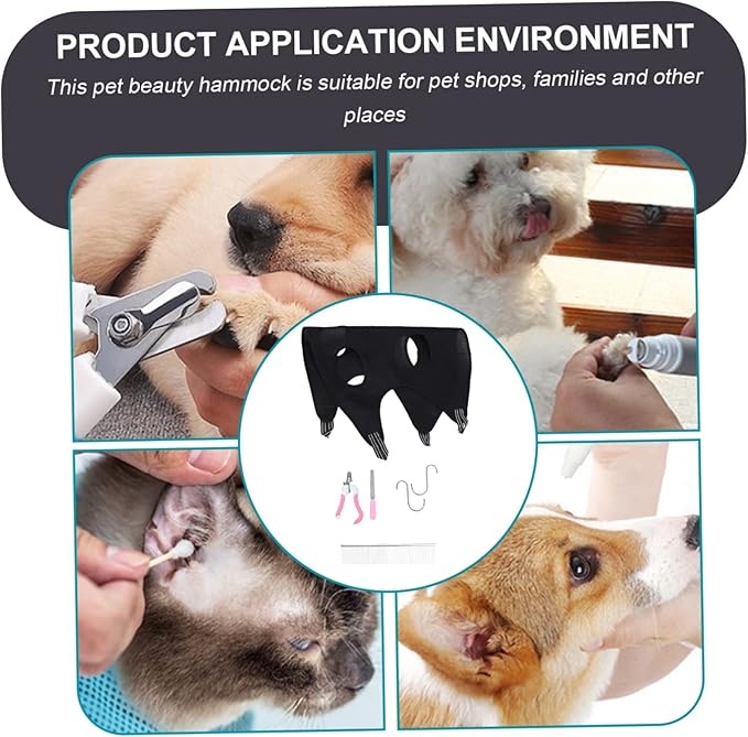 Dog Grooming Accessory Kit Nail Clipper for Small Animals Grooming Harness Professional Hammock Pet Supplies for Cats Dogs