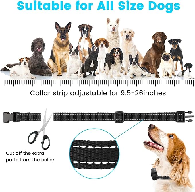 RUXAN Underground Electric Dog Fence System, Electric In Ground Dog Fence Containment System Aboveground Pet Containment System with Waterproof Collar Receivers Covers up to 3/4 Acre