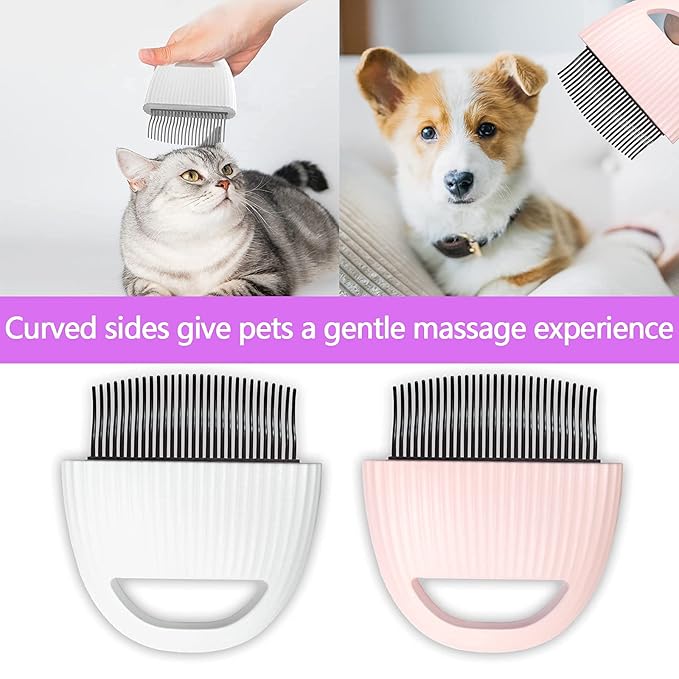 Cat Brush, Pet Massage Comb, Used To Remove Tangled Fluffy Loose Hair-Suitable For Cat/Dog/Rabbit Pet Hair Removal (Pink)