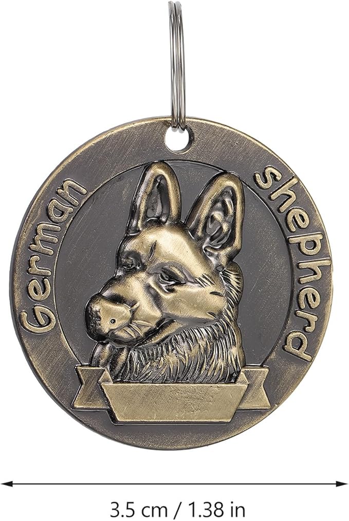 Abaodam 3pcs Vintage Zinc Alloy Dog Id Tags for Large Breed Dogs, Pet Identity Tags, Sturdy Collar Accessories for Dog Supplies