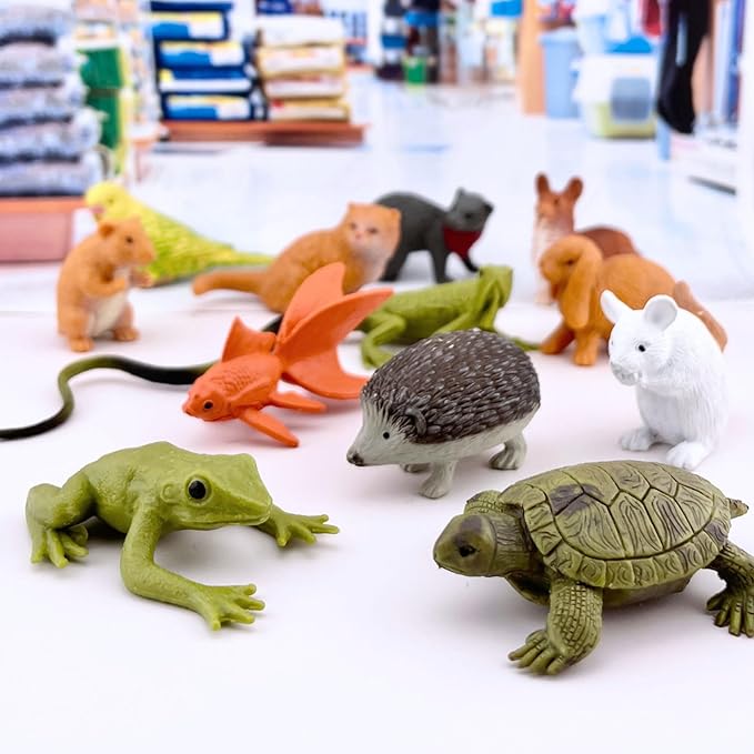 Safari Ltd. Pets Bulk Bag - Set of Miniature Toy Pet Figurines - 48 Piece Collection for Boys, Girls & Kids Age 3+