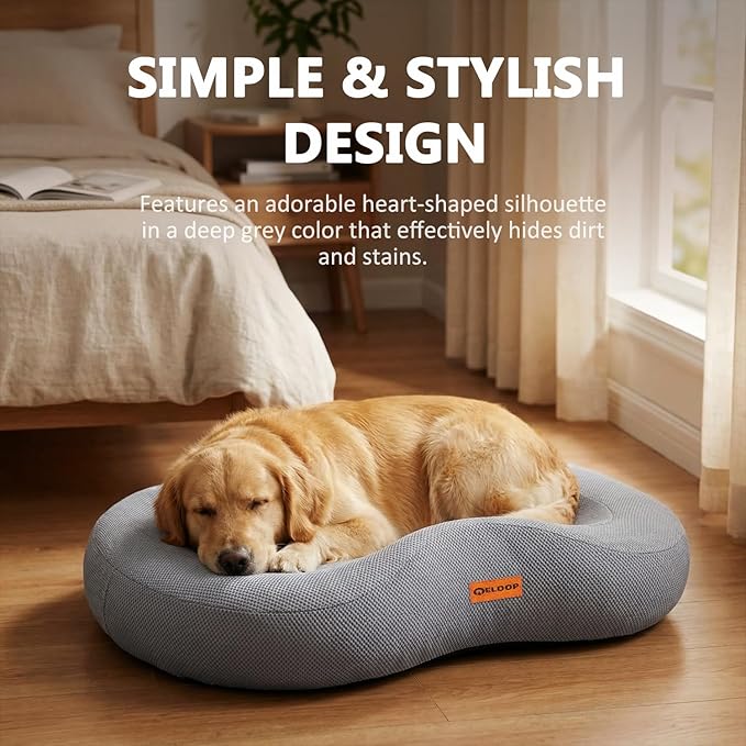 Talc-Free Memory Foam Orthopedic Dog Bed Pet Sofa - Washable Large Water Resistant Dog Cat Couch Sofa, Gray