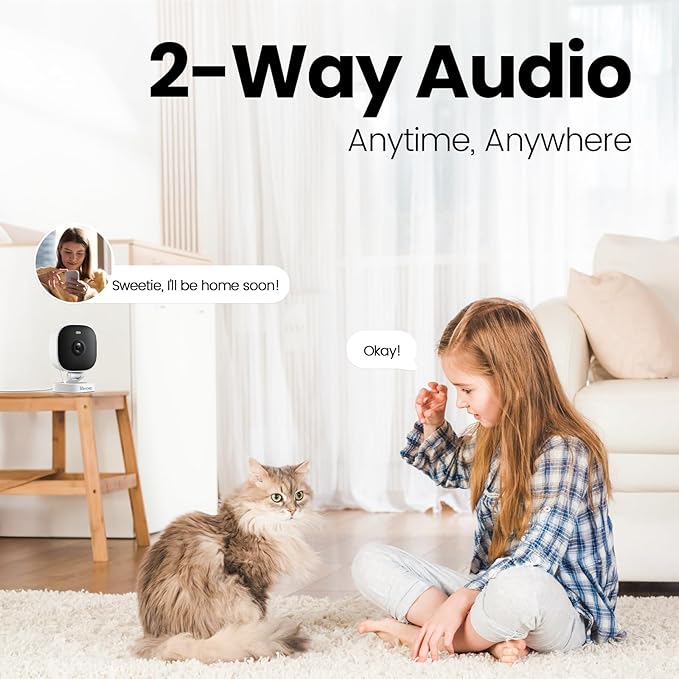 VIMTAG 2.5K Cameras for Home Security, 2.4G& 5G Color Night Vision Security Camera Indoor Outdoor for Baby Pet Dog Cat with Phone APP, Motion Detection 2-Way Audio, Work with Alexa,Cloud, 2 Pack