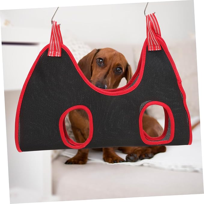 1 Set Pet Grooming Hammock for Dogs Cats Breathable Nail Trimming Sling Ergonomic Design Easy to Install Suitable for Pets Random Color