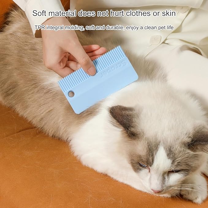Cat Grooming Brush Silicone Dog Hair Remover Tool Double-Sided Pet Comb for Cat Dog Rabbit (Pink, One Size)