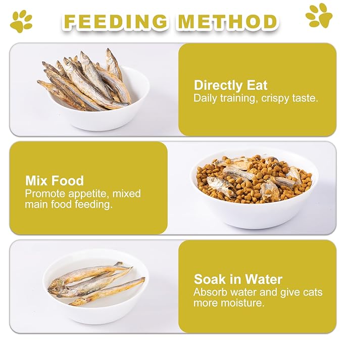 Freeze Dried Capelin Fish - Single Ingredient Cat and Dog Treats Natural Animal Protein Healthy Tasty Snacks for Training (85g)